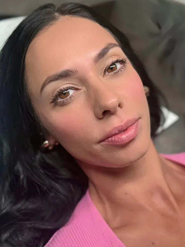 Client Katerina with healed lip blush and brows by the salon